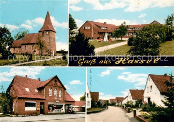 Hassel Celle Kirche Kaufhaus Ortspartie