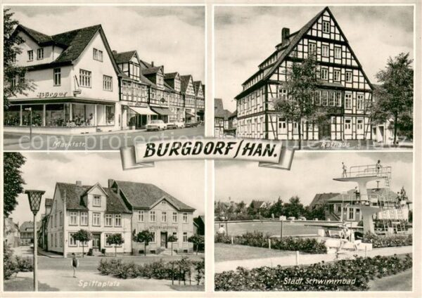 Burgdorf Hannover Marktstrasse Rathaus Spittaplatz Schwimmbad