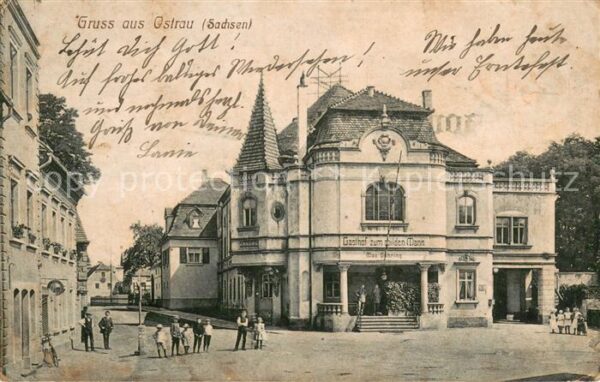 Ostrau Sachsen Gasthof zum Wilden Mann