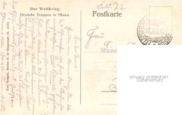Mlawa Mielau Ostpreussen Deutsche Truppen – Bild 2