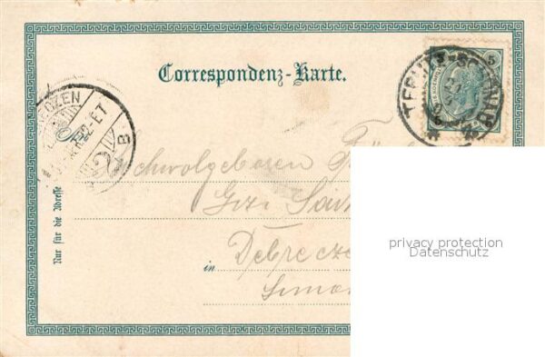 Teplitz-Schoenau Teplice Stadtansicht – Bild 2