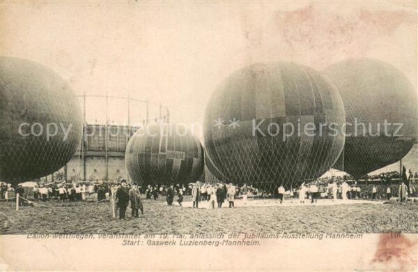 Mannheim Ballon Wettfliegen anlaesslich der Jubilaeums Gartenbau Ausstellung Man