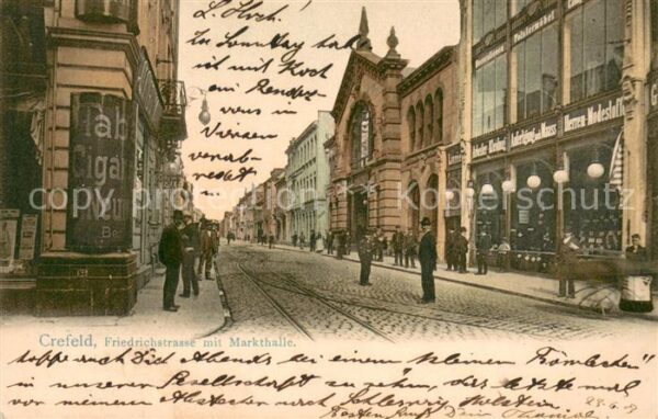Krefeld Friedrichstrasse mit Markthalle