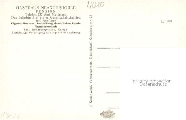 Hilden Mettmann Gasthaus Neanderhoehle Pension Garten Chaussee Weiher – Bild 2