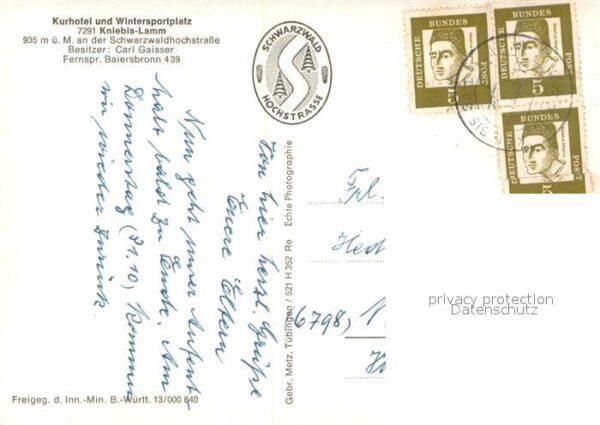 Kniebis Freudenstadt Kurhotel Fliegeraufnahme – Bild 2