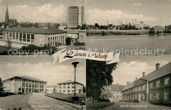 Luenen Marienkirche und Rathaus Zeche Viktoria Am Stadtbad Schloss Cappenberg