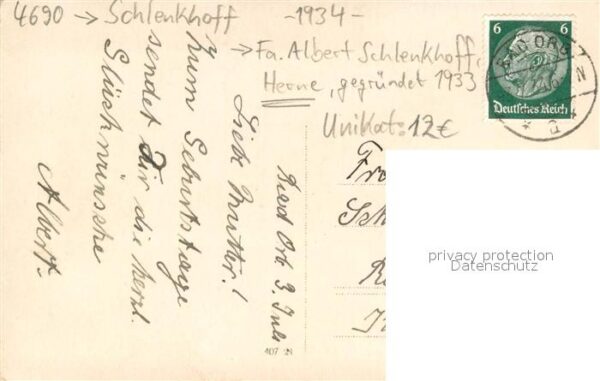 Herne Westfalen Albert Schlenkhoff Portrait – Bild 2