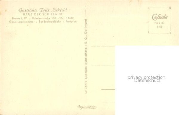 Herne Westfalen Gaststaette Fritz Lickfeld – Bild 2