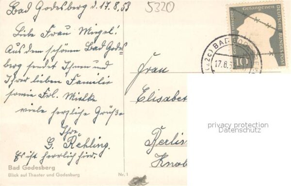 Bad Godesberg Ortspartie mit Godesburg – Bild 2