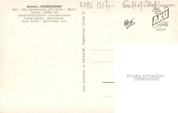 Olfen Westfalen Gasthof Steverstrand Campingplatz – Bild 2