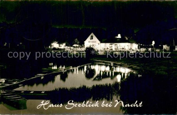 Olfen Westfalen Haus Seeblick mit Waldfreibad bei Nacht
