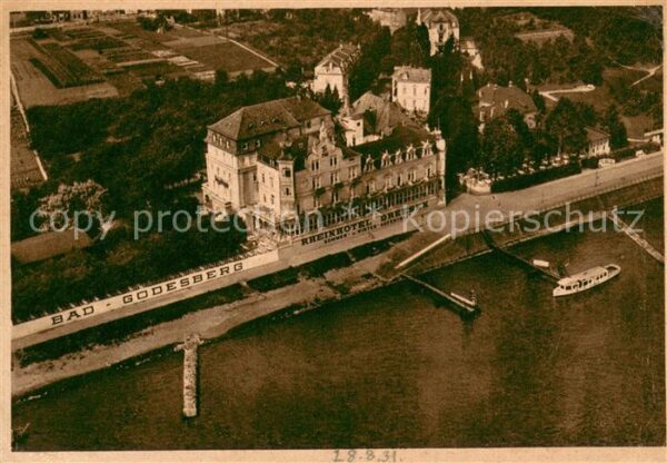 Bad Godesberg Rheinhotel Dreesen Fliegeraufnahme