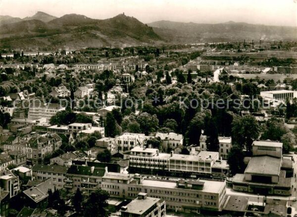 Bad Godesberg Fliegeraufnahme mit Theaterplatz und Siebengebirge