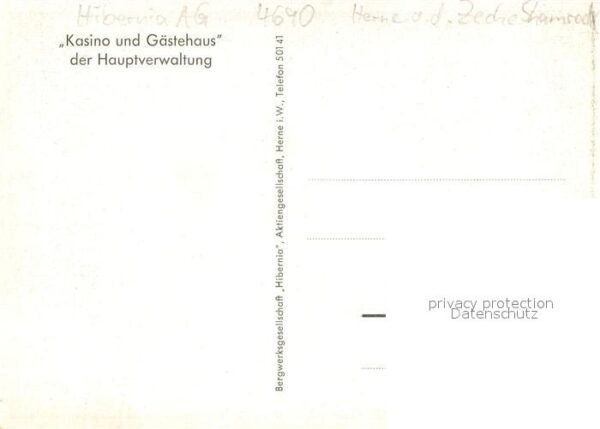 Herne Westfalen Hibernia AG Kasino und Gaestehaus der Hauptverwaltung – Bild 2