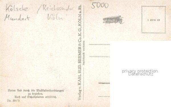 Koeln Rhein Koelsche Reichssender Mundart – Bild 2