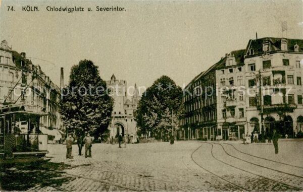 Koeln Rhein Chlodwigplatz und Severintor