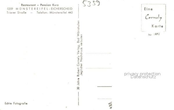 Eicherscheid Bad Muenstereifel Restaurant Pension Kurz – Bild 2