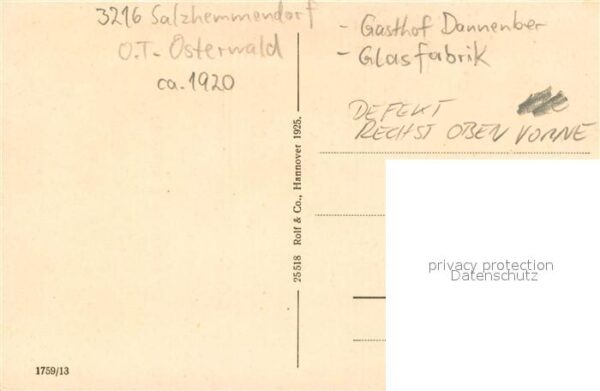 Osterwald Elze Panorama Gasthof Dannenberg Glasfabrik – Bild 2