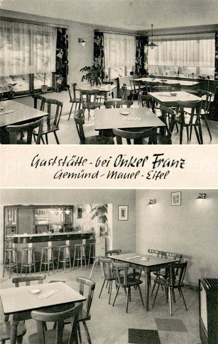 Gemuend Eifel Gaststaette bei Onkel Franz Gaststube Bar