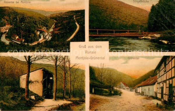 Gruenental Monschau rosental Tringelbruecke Schutzhuette Wernersruh Gruenental