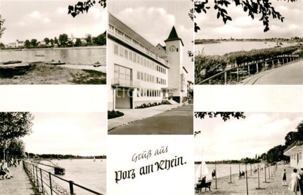 Porz Koeln Teilansichten Rheinpartien