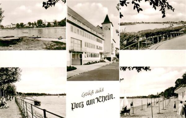 Porz Koeln Teilansichten mit Rheinpartien