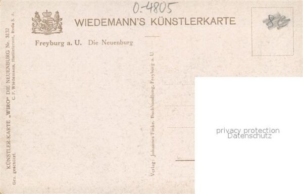Freyburg Unstrut Die Neuenburg Kuenstlerkarte – Bild 2
