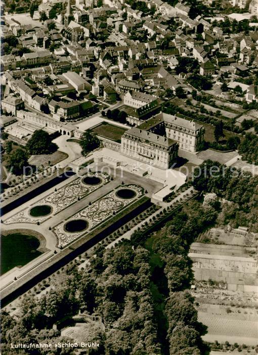 Koeln Rhein Schloss Augustusburg Fliegeraufnahme