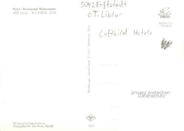 Liblar Hotel Restaurant Reinermann Fliegeraufnahme – Bild 2