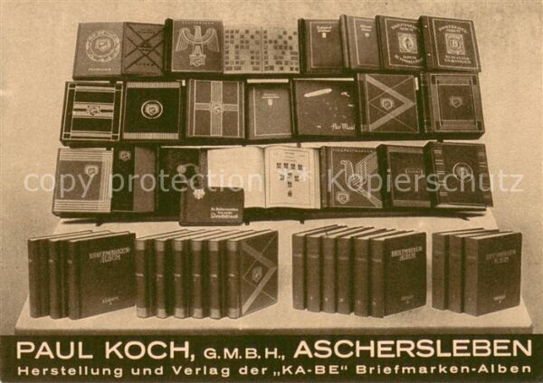 Aschersleben Verlag Paul Koch KA BE Briefmarken Alben