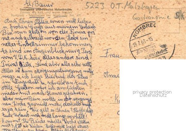 Malzhagen Gaststaette und Pension Hufenbecher Liegewiese Turm – Bild 2