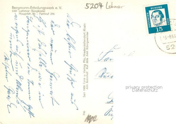 Lohmar Bergmann Erholungswerk Kirche Strassenpartie – Bild 2