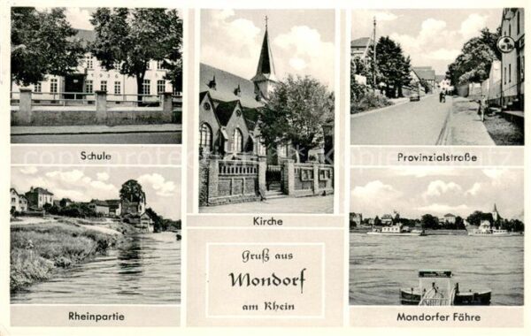 Mondorf Siegkreis Schule Rheinpartie Kirche Provinzialstrasse Mondorfer Faehre