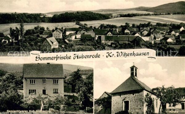 Hubenrode Panorama Gemischtwaren Hch Koebberlin Kirche