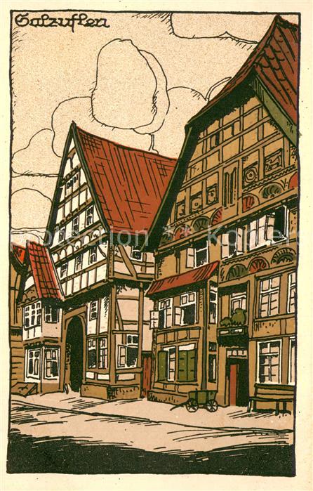 Salzuflen Bad Kuenstler Steinzeichnung