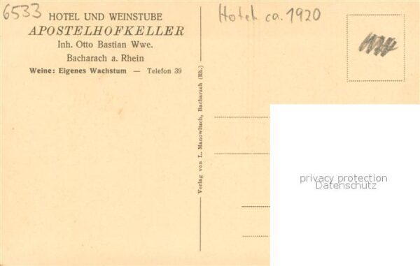 Bacharach Rhein Hotel und Weinstube Apostelhofkeller – Bild 2