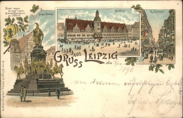 Leipzig Petersstrasse Siegesdenkmal
