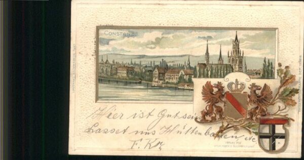 Konstanz Wappen Praegedruck