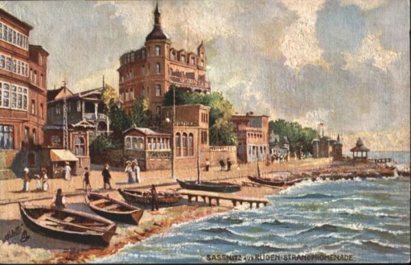 Sassnitz Ostseebad Ruegen Sassnitz Ruegen Strandpromenade Schiff