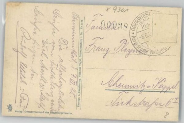Fichtelberg Oberwiesenthal [handschriftlich] [Stempelabschlag] – Bild 2