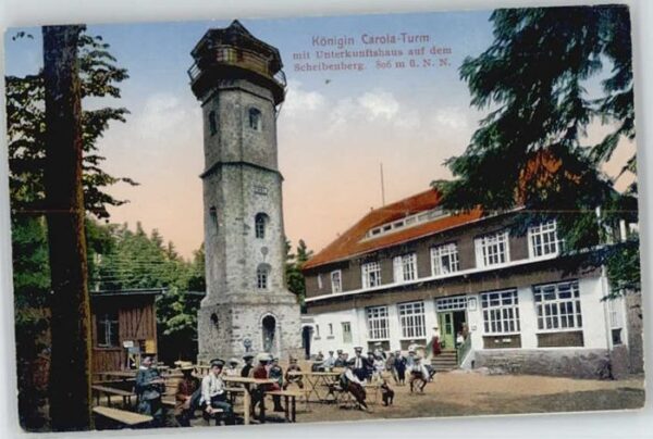 Scheibenberg Koenigin-Carola-Turm Unterkunftshaus