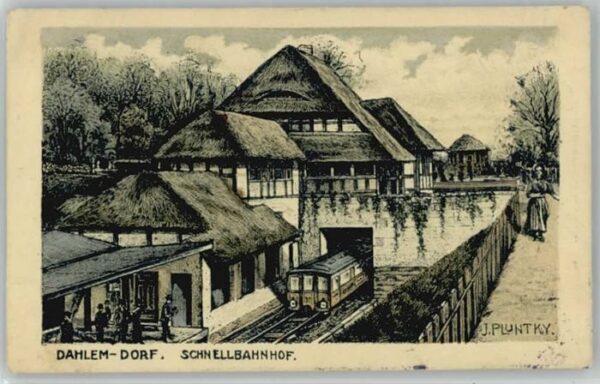 Dahlem Berlin Dahlem Kuenstlerkarte KuenstlerJ. Pluntky Schnellbahnhof x