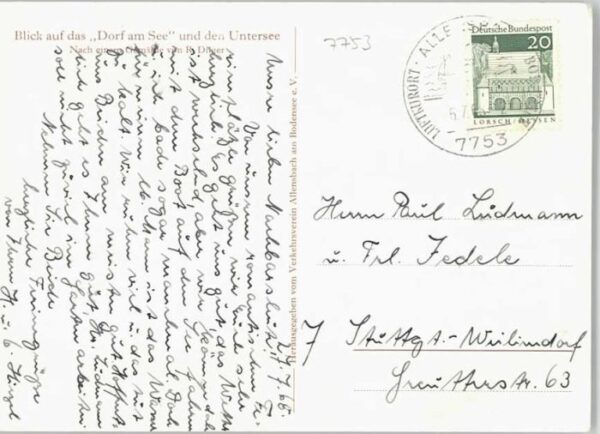 DILGER R. Kuenstlerkarte Allensbach Bodensee – Bild 2