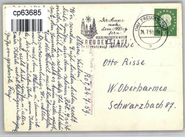 Rodt Lossburg Rodt Freudenstadt [handschriftlich] – Bild 2