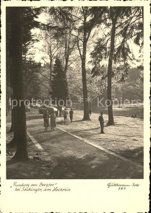 Foto Gutermann Nr. 585 Bad Saeckingen Rundweg am Bergsee