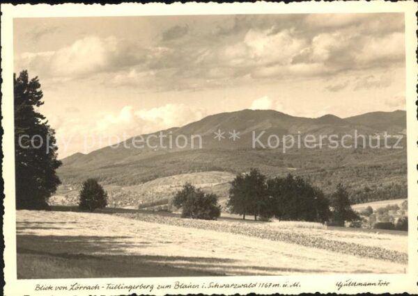 Foto Gutermann Blauen im Schwarzwald Blick von Loerrach-Tuellingerberg
