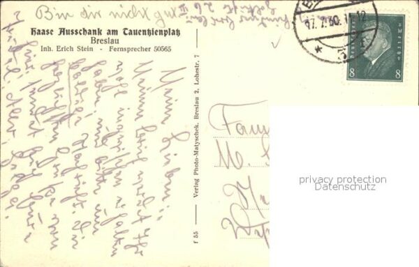 Breslau Niederschlesien Haase Ausschank – Bild 2