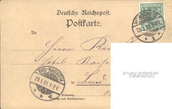 Remscheid Krieger-Denkmal Kaiser-Wilhelm-Bruecke Luther-Kirche Litho – Bild 2
