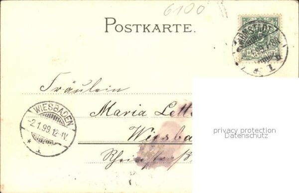 Darmstadt Grossherzogliches Residenzschloss Litho – Bild 2