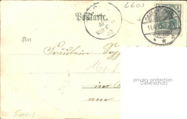 Muschelkarte Saarbruecken Litho – Bild 2